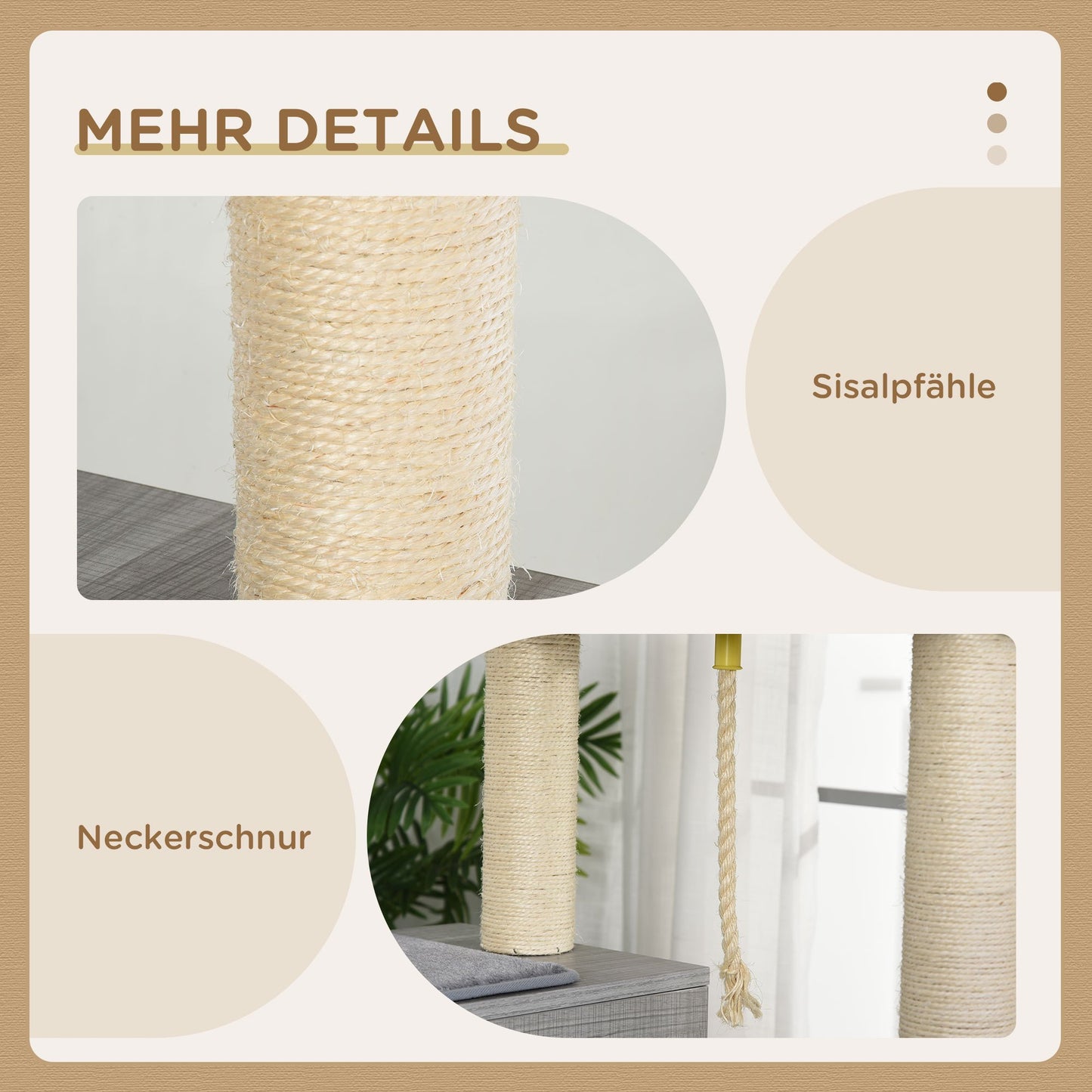 Krabpaal – Kattenboom – Krabmeubel – Kattenhuis – Kattenmand – 155 cm Hoog – Met Hangmat en Sisal Krabpalen