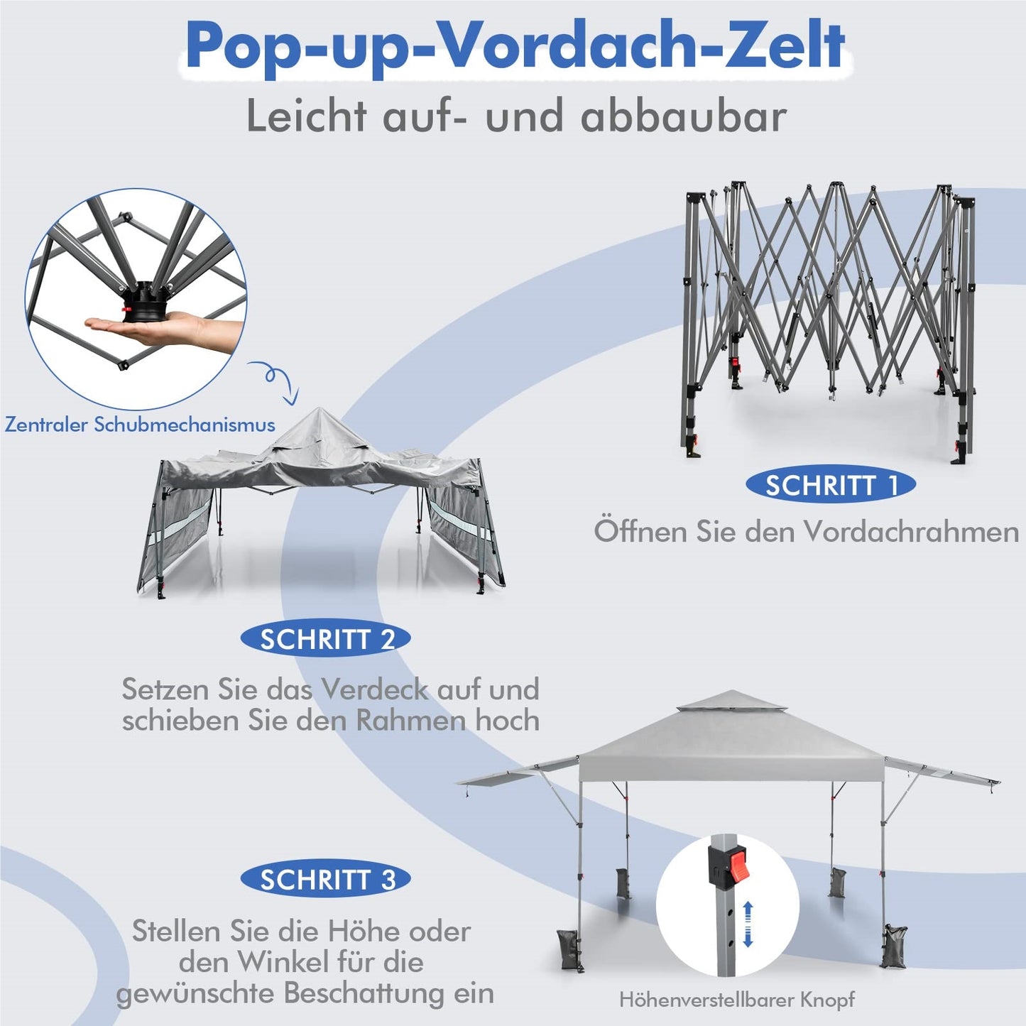 Partytent – Paviljoen – Tuintent – Feesttent – Opvouwbare Tent – 3x3 m – Waterdicht – UV-Bescherming 50+
