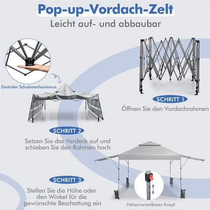 Partytent – Paviljoen – Tuintent – Feesttent – Opvouwbare Tent – 3x3 m – Waterdicht – UV-Bescherming 50+