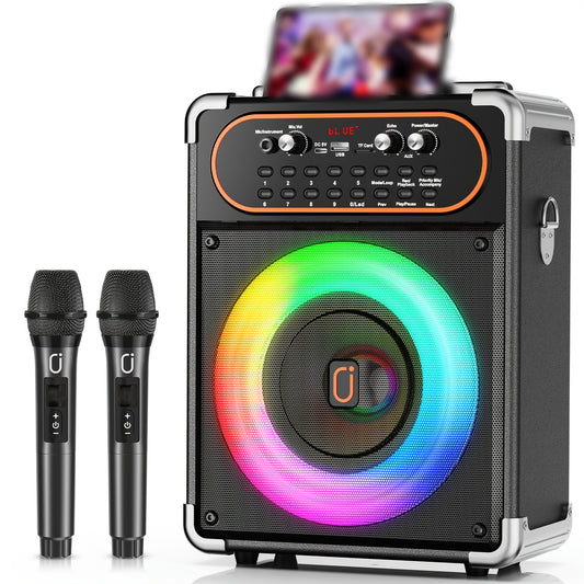 Draadloze Karaoke Machine – Karaoke Set – Party Speaker – Draagbare Speaker – Karaoke Microfoon – 200W Krachtig Geluid – USB Type-C Oplaadbaar