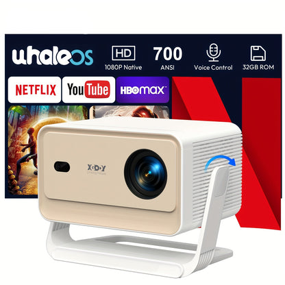 Draagbare Projector – Smart Beamer – Mini Projector – Wifi Projector – Full HD Projector – 1GB+32GB Geheugen – 700 ANSI Lumen – Automatische Keystone Correctie & Autofocus