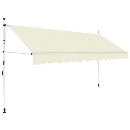 Luifel Handmatig Uittrekbaar – Buitenzonwering – Zonnescherm – Terrasluifel – Balkonluifel – Crème Kleur – 400 cm Breedte – Stijlvol En Praktisch