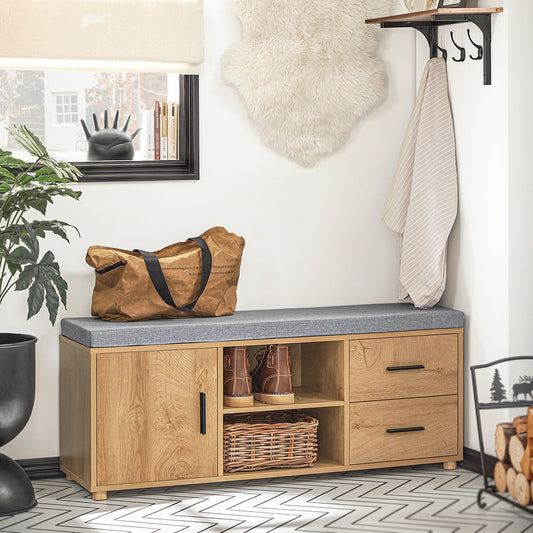 Opbergbank – Opbergkist – Zitbank – Opbergmeubel – Bank Met Armleuningen – 130 Kg Draagkracht – 116x44x58 Cm Beige