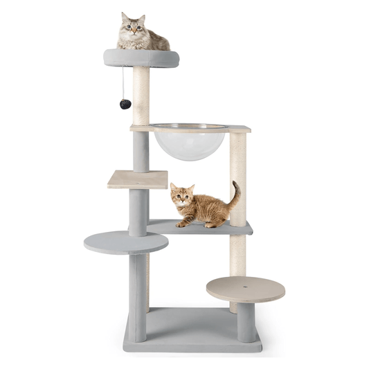 Krabpaal – Krabboom – Kattenmeubel – Klimpaal – Kattenboom – 113 cm Hoog – Stabil Multiplex Met Sisal Bekleding