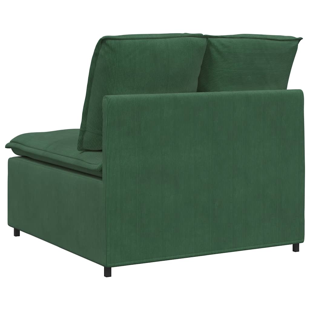 Modulaire Bank – Loungebank – Hoekbank – Zithoek – Bankstel – Donkergroen – Corduroy Stof – Stevig Metalen Frame