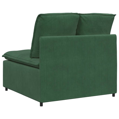 Modulaire Bank – Loungebank – Hoekbank – Zithoek – Bankstel – Donkergroen – Corduroy Stof – Stevig Metalen Frame