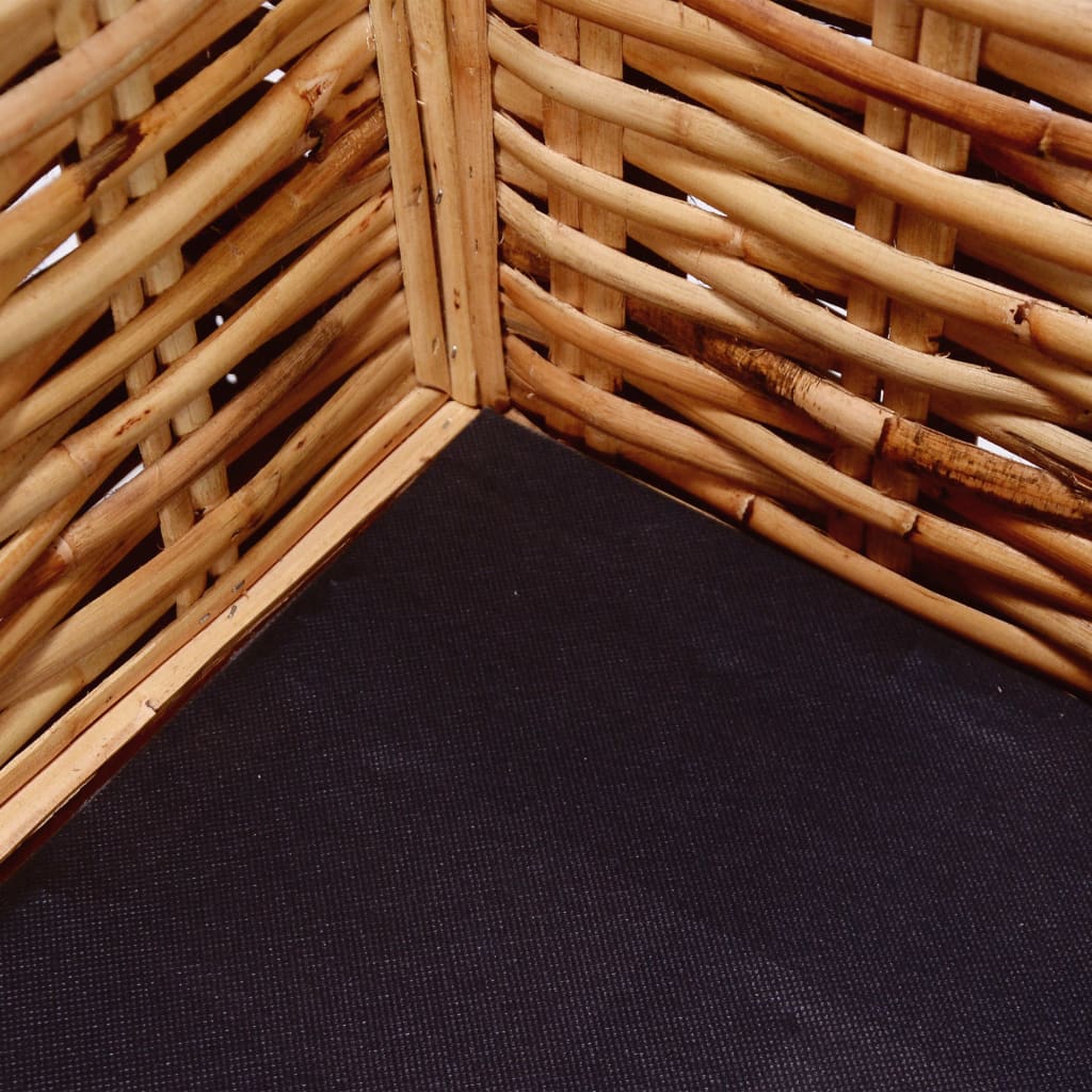 Rattan Loungebank Set – Loungeset – Buitenbank – Tuinbank – Bankstel – Tweezits + Driezits – Natuurlijk Rattan – Stevig Houten Frame – Comfortabele Wasbare Kussens