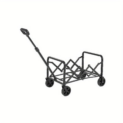 Opvouwbare Bolderkar – Vouwkar – Strandkar – Trolley – Transportkar – Stevig Zwart Frame – Groen Ademend Gaas