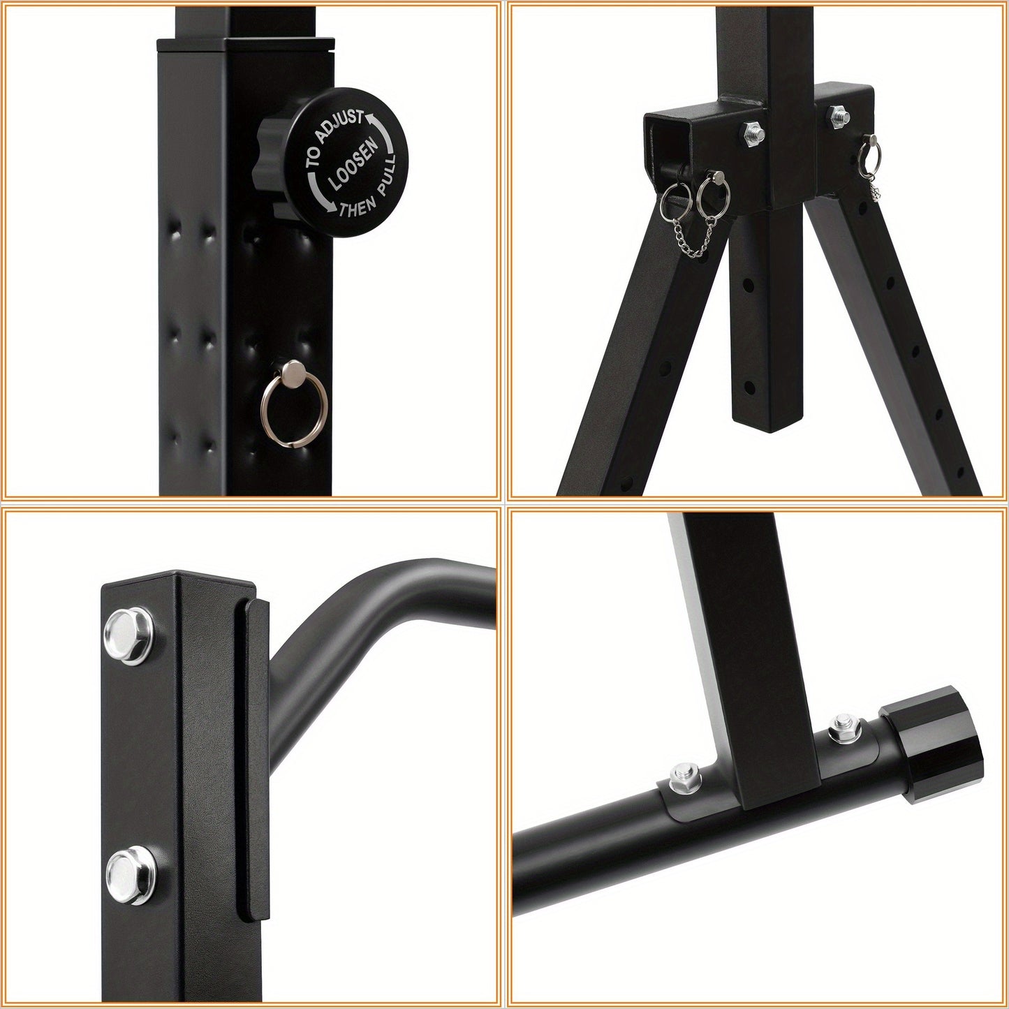 Optrekstang – Pull Up Bar – Chin Up Bar – Wandmontage Stang – Fitness Stang – Verstelbaar 1,75-2,30 m – Hoogwaardig Koolstofstaal – Max. 200 kg Belastbaar