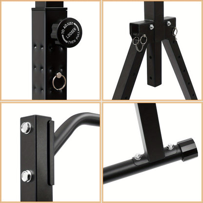Optrekstang – Pull Up Bar – Chin Up Bar – Wandmontage Stang – Fitness Stang – Verstelbaar 1,75-2,30 m – Hoogwaardig Koolstofstaal – Max. 200 kg Belastbaar