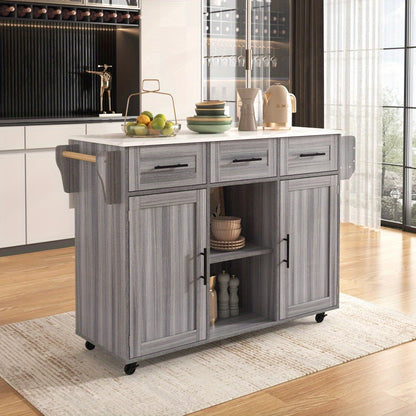 Keukentrolley – Keukenwagen – Serveerwagen – Keukenkast – Opbergkast – Wit – Opklapbaar Werkblad – Lockable Opbergruimte – Mobiel – 39x46x91,5 cm – Kunststof