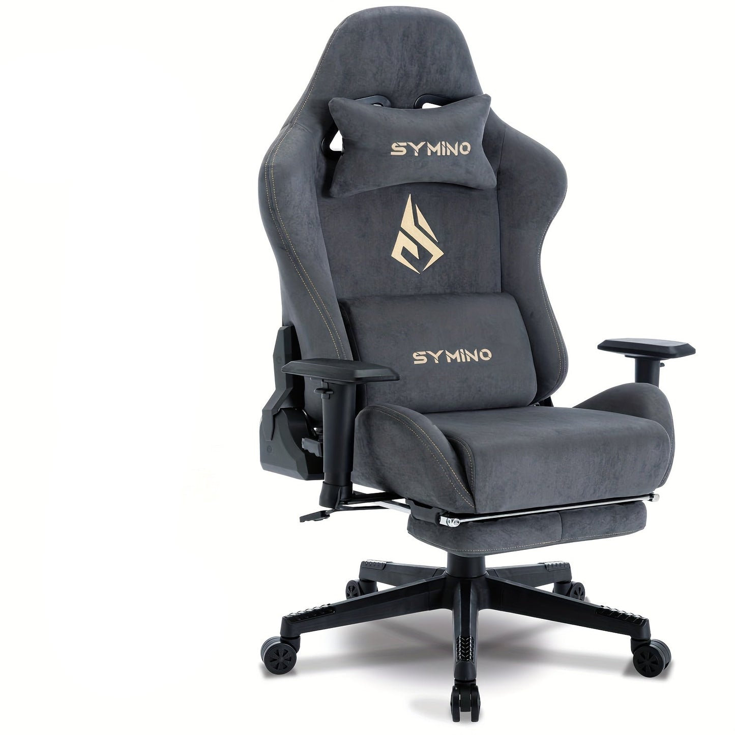 Gamingstoel – Gamestoel – Bureaustoel – Gaming Chair – Game Stoel – Verstelbare Zithoogte – Draaibare Vijfwielige Basis – Ergonomisch Comfort – Duurzame Constructie – Grijs