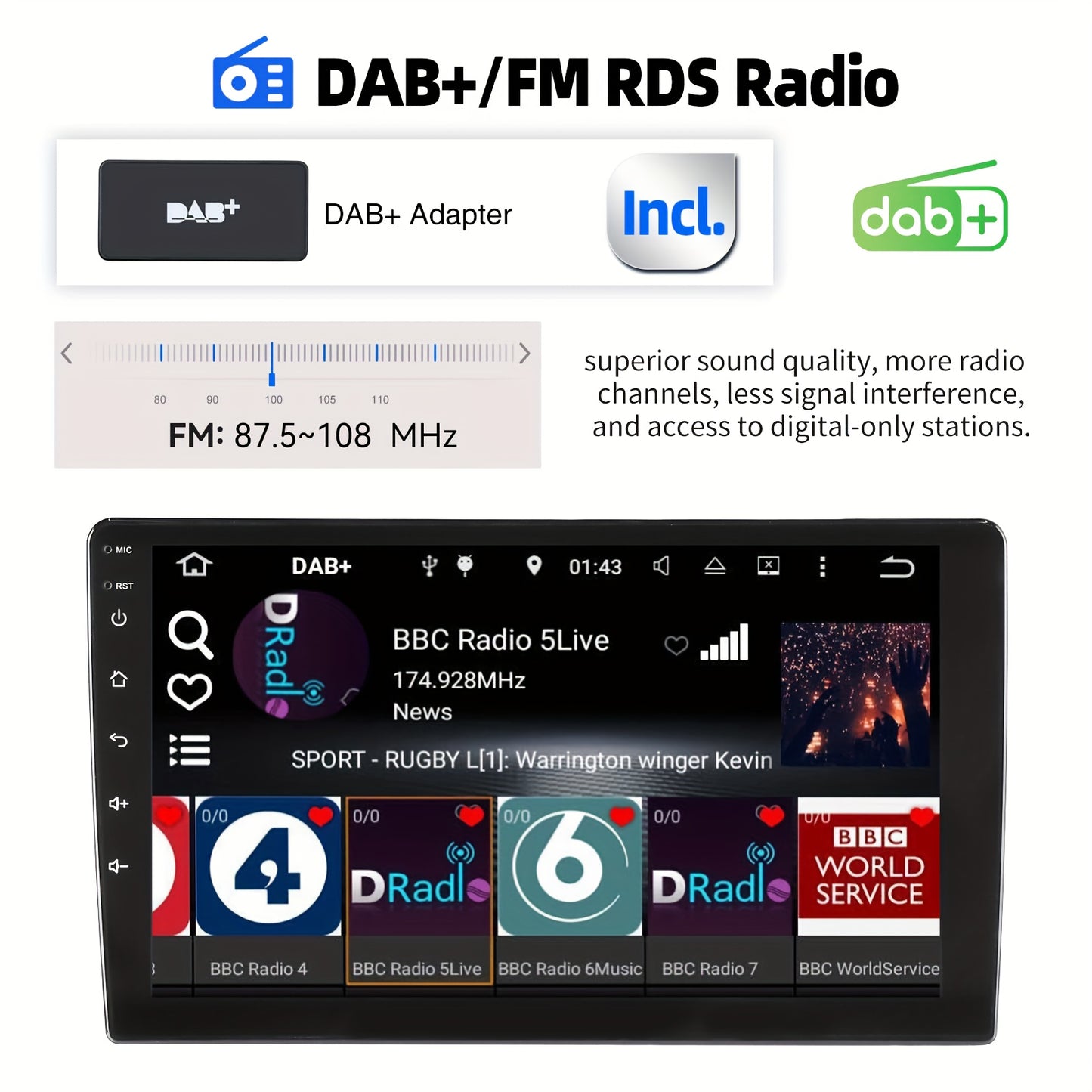 10 inch Autoradio – Multimedia Systeem – Navigatie Unit – Car Player – Touchscreen Display – Voor Benz Vito 3 W447 (2014-2020) – Split Screen – Draadloze Connectiviteit