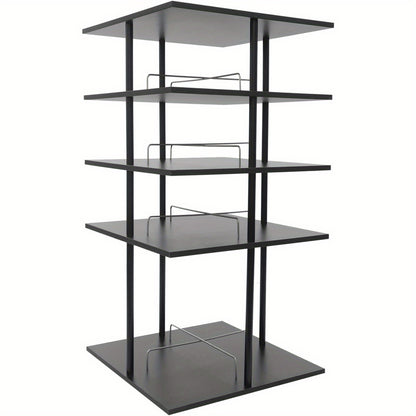 Draaibaar Schoenenrek – Schoenenkast Toren – Schoenendisplay – Schoenopberger – Schoenenrek 4-Lagen – 360° Draaibaar Design – Stevig Metaal Zwart