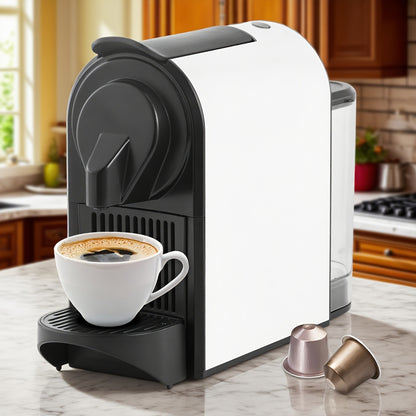 4-in-1 Koffiecapsule Machine – Koffiemachine – Espressoapparaat – Capsulezetapparaat – Koffiezetter – Multifunctioneel – Warm en Koud – Snel Op Temperatuur – Wit – Aluminiumlegering