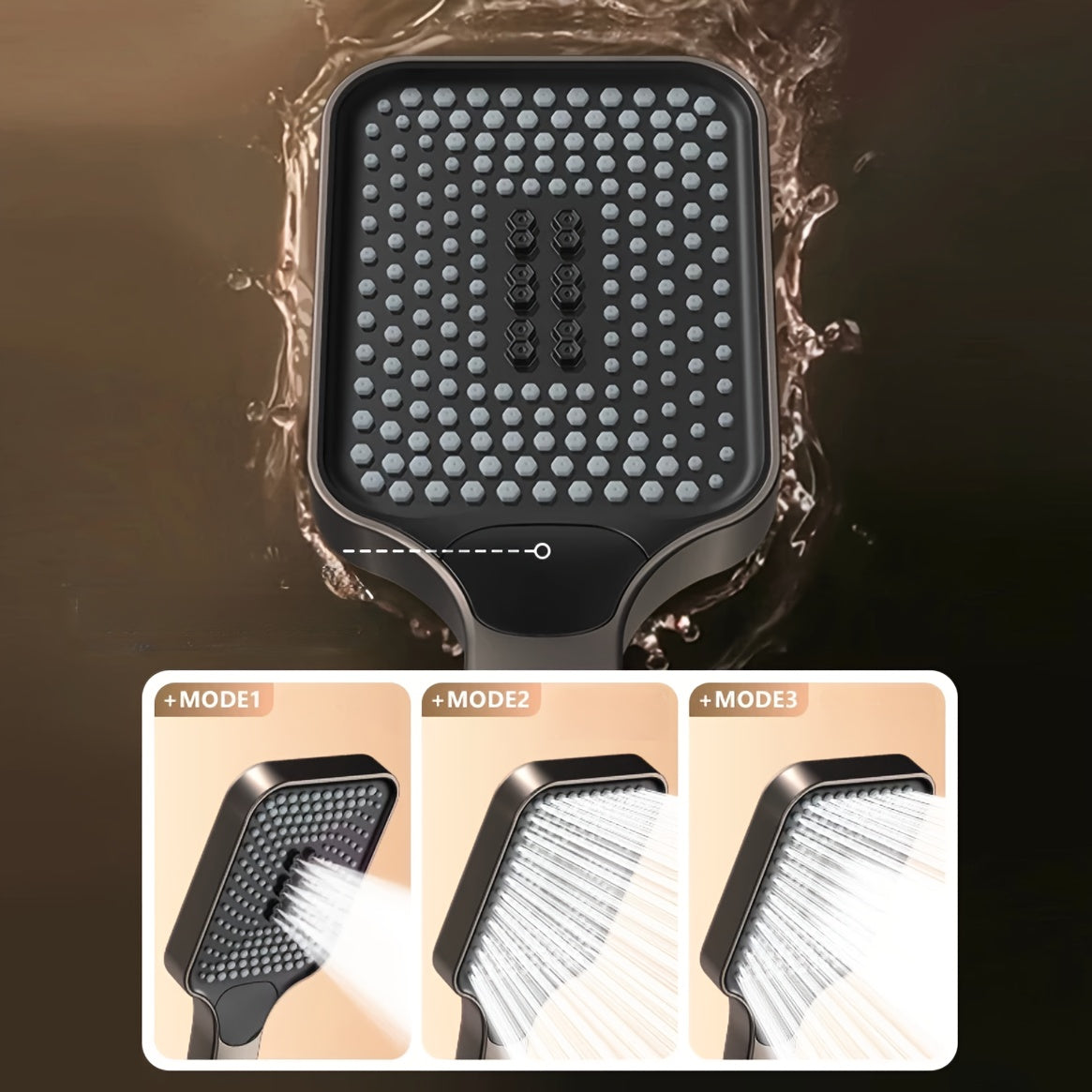 A Set of Brass Gun Gray Household Shower Head Kit. Intelligent Boosting System. Piano Button. LED Intelligent Thermostat. Four-Function Handheld Shower. Bathroom Shower Kit.