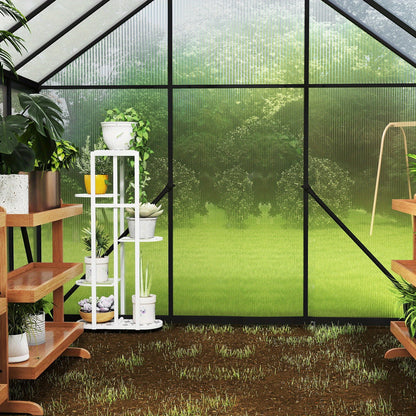 Aluminium Kweekkas – Serre – Groentekas – Plantenkas – Tuinkas – 310x250x205 cm – Stevig Aluminium Frame – PC Panelen Met Ventilatie