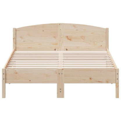 Bedframe – Houten Bed – Tweepersoonsbed – Eenpersoonsbed – Bedbodem – Massief Dennenhout – Geschikt Voor Matras 140x200 Cm – Voorgemonteerd