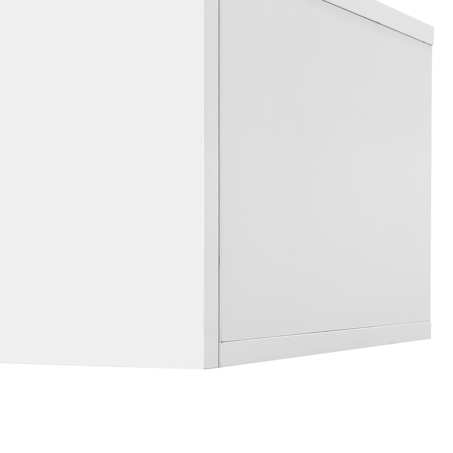 Contemporary TV Unit Design: Chic And Sophisticated, Functional Storage Options, Glossy White Finish, Wood Appearance, Glass Shelving.