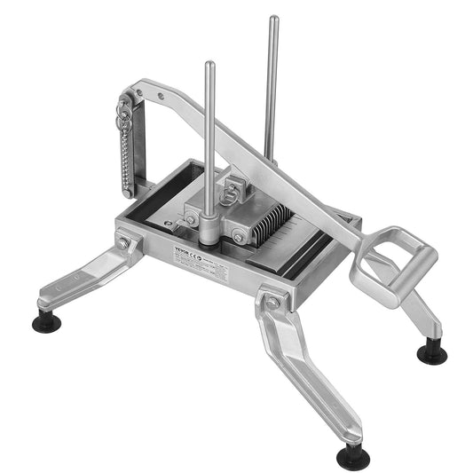 Groentesnijder – Groentesnijder Handmatig – Groentesnijder Rvs – Tomatensnijder – Fruitsnijder – Roestvrij Staal & Aluminium – Antislip Zuignappen – Uniforme Snedes 3/8" en 3/16"