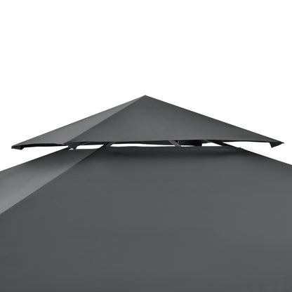 Tuinpaviljoen – Partytent – Prieel – Pergola – BBQ Paviljoen – Stevig Gepoedercoat IJzeren Frame – Waterafstotend Dubbel Polyester Dak 250x241x151 cm