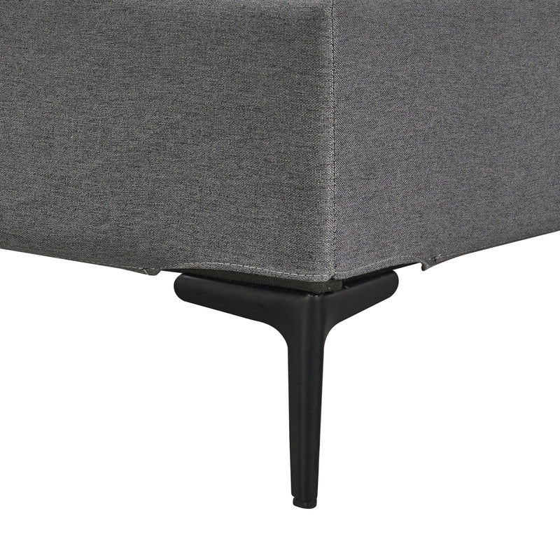 Tweepersoonsbed – Bedframe – Slaapbank – Gestoffeerd Bed – Opbergbed – Donkergrijs – 160x200 cm – Stabiel Multiplex Frame – Afneembare Wasbare Polyester Hoes