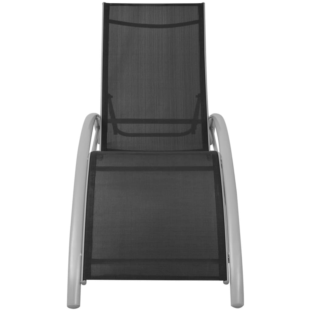 Loungeset – Tuinset – Ligstoel – Loungestoelen – Aluminium Frame – 5 Verstelbare Rugleuningen – Inclusief Parasol