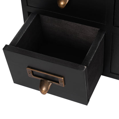 Houten Opberger – Ladekast – Organiser – Opbergkast – Ladenkast – 9 Lades – Ruimtebesparend Verticaal Design – Duurzaam Hout Met Metalen Knoppen