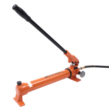 Handmatige Hydraulische Pomp – Hydraulische Handpomp – Drukpomp – Hydraulisch Bedieningspomp – Industriepomp – Oranje Variant – 70 Mpa Krachtige Druk – 200 cm Lange Flexibele Slang