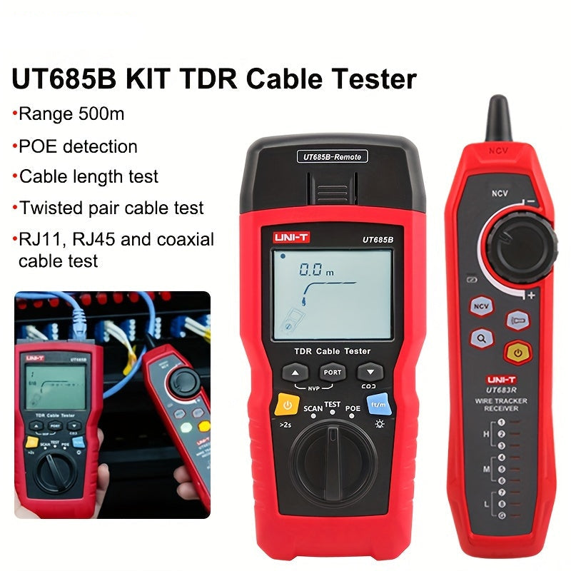 Kabelzoeker – Kabeltester – Netwerktester – Kabelmeter – Kabelscanner – Twee Meetmodi (TDR & OTDR) – USB Oplaadbaar & Anti-Storing