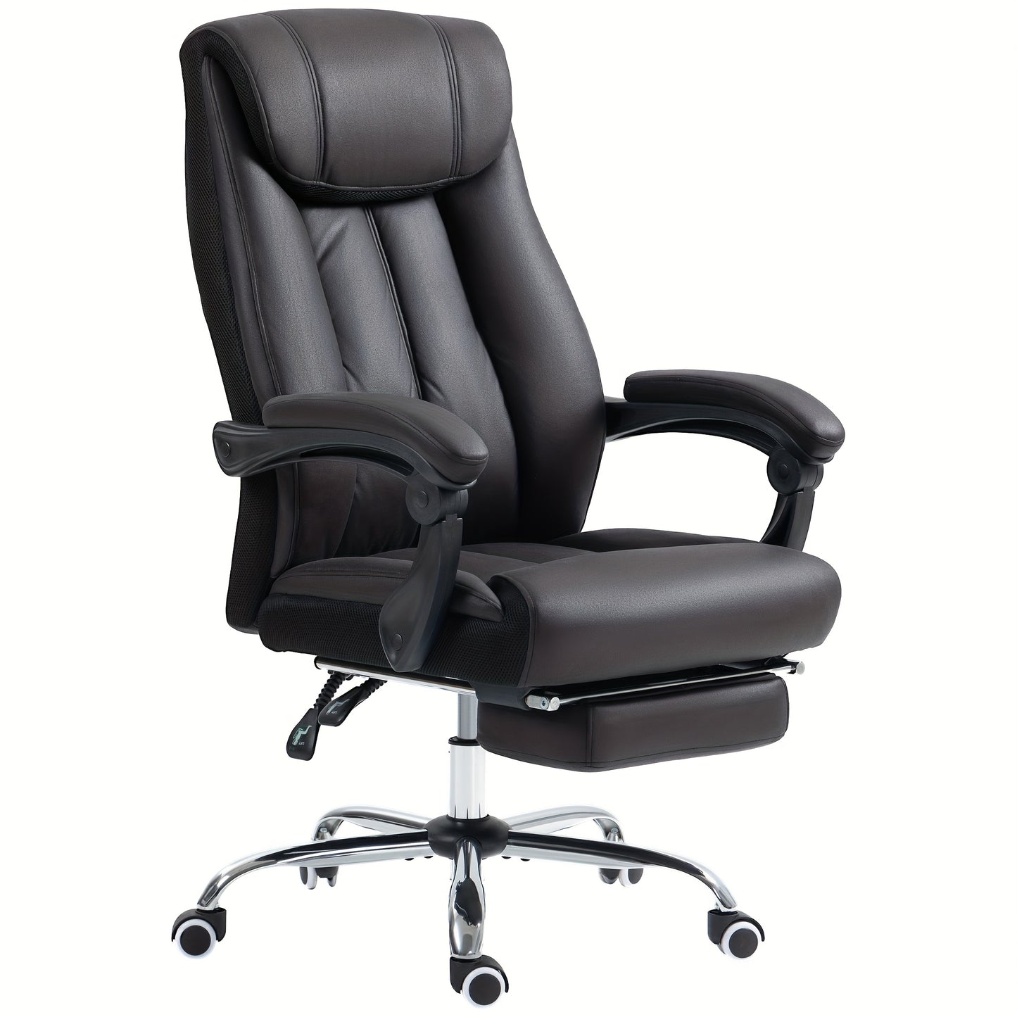 Ergonomische Bureaustoel – Bureaustoel – Werkstoel – Kantoorstoel – Directiestoel – Verstelbare Hoogte – Kantelfunctie 145° – Matzwart – Stevig Aluminium Frame – Max 120 kg Belastbaar