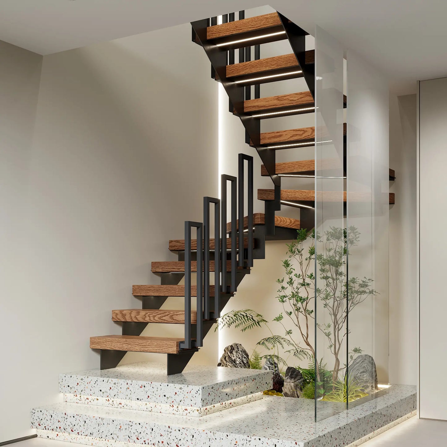 Trapleuning – Balustrade – Leuning – Stootbalk – Binnen Buiten – RVS Staal – U-Vorm 85-100 cm