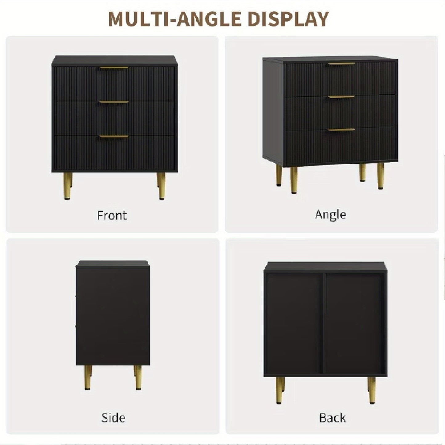 Dressoir – Opbergkast – Ladekast – Kast – Kastenmeubel – Modern Design – 3 Ruime Laden – MDF Met Houten Pootjes – Frisse Groene Kleur – 71x43x76 cm