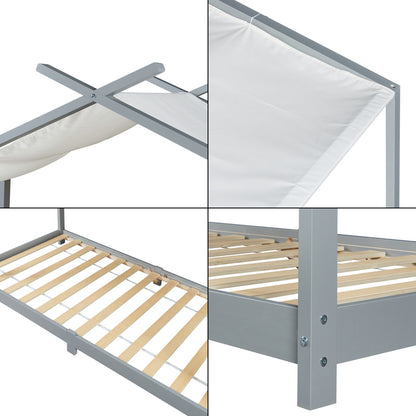 Huisbed Kind – Kinderbed – Bedhuis – Speelbed – Slaaphuis – 90x200 cm – Massief Grenenhout – Eenvoudige Montage