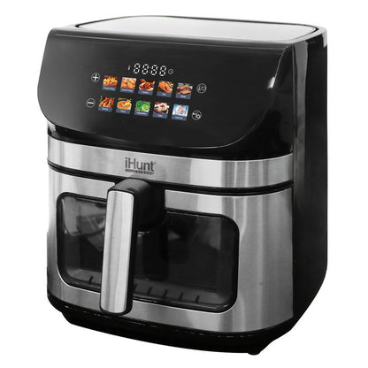 Airfryer – Heteluchtfriteuse – Digitale Friteuse – Luchtfriteuse – Air Fryer Oven – 9L Inhoud – 2200W Vermogen – Dubbel Verwarmingssysteem 360° – Roestvrijstaal
