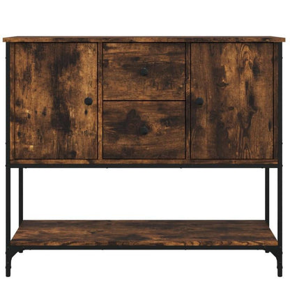 Sideboard 100x36x85cm processed wood, smoked oak Practical and removable