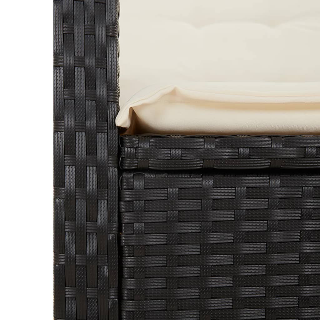 Tuinset – Tuinmeubelset – Loungeset – Buitenmeubilair – Terrasset – PE-rattan – Verstelbare Rugleuning – 80x80x74 cm