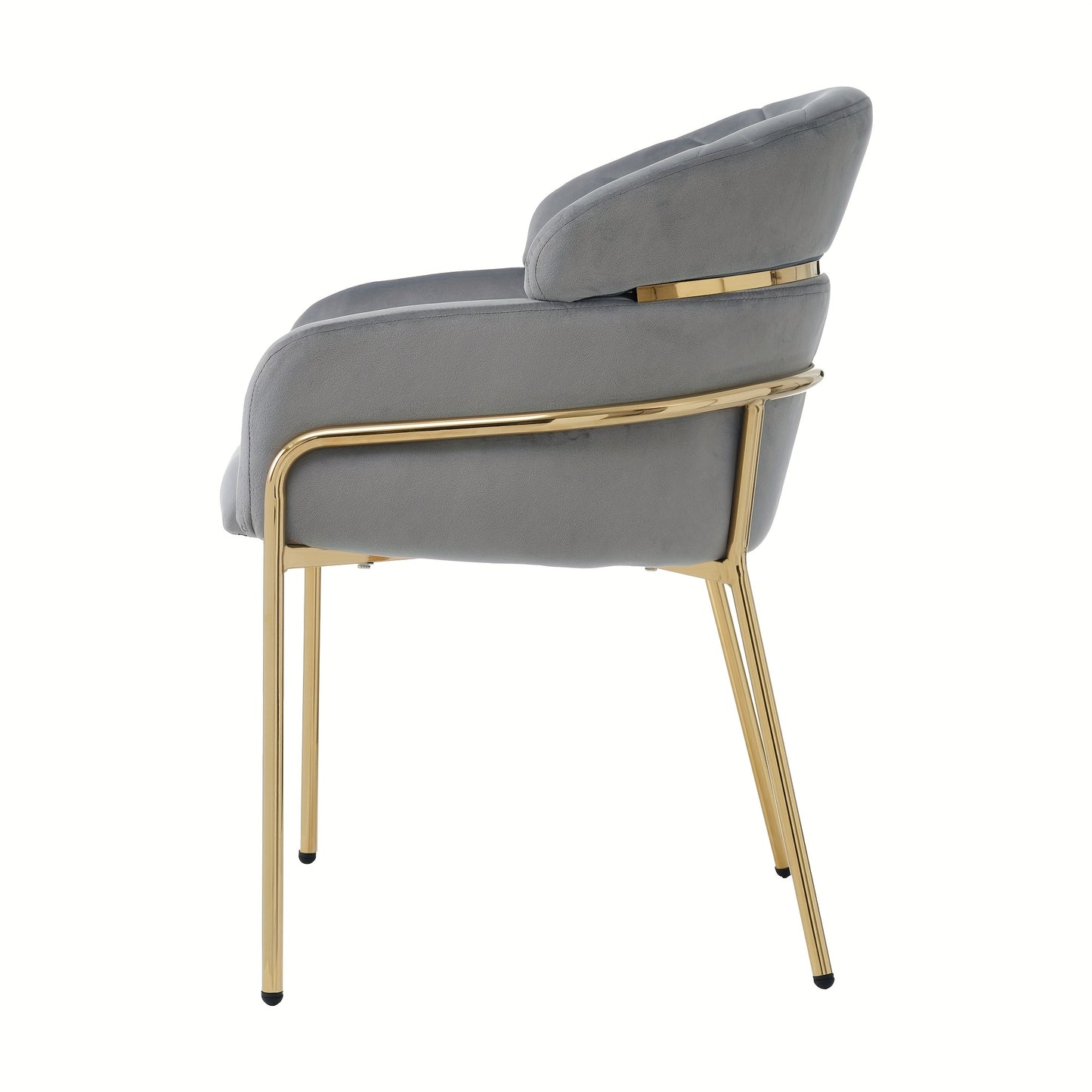 Eetkamerstoel – Stoel – Kuipstoel – Woonkamerstoel – Lounge Stoel – Velvet Bekleding – Metalen Poten – Licht Luxe – Comfortabel Design