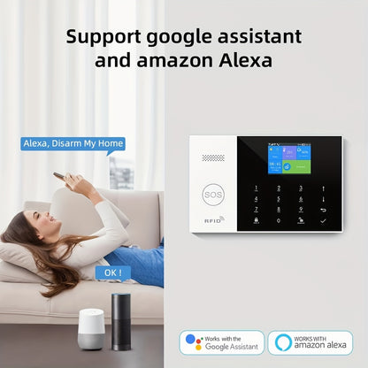 Alarmsysteem – Draadloos – Beveiliging – Inbraakpreventie – Smart Home – Wifi Connectiviteit – RFID & SOS Knop – 433 MHz Frequentie