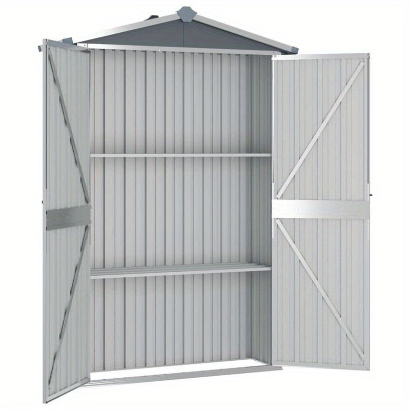 Tuinhuisje – Gereedschapsschuur – Tuinschuur – Tuinberging – Tuinkast – Gegalvaniseerd Staal – Compact 116x45x175 cm – Weerbestendig & Mobiel