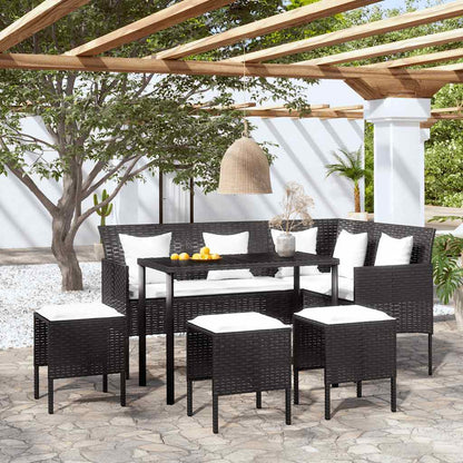 Loungebank – Loungeset – Tuinbank – Loungesofa – Loungebank met Kussens – Weerbestendig PE Rotan – Gepoedercoat Stalen Frame