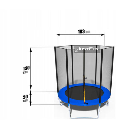 Trampoline – Springmat – Buiten Speelgoed – Kindertrampoline – Veiligheidsnet – Ø 183 cm – Gegalvaniseerd Stalen Frame