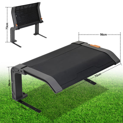 Robotmaaier Garage – Robotmaaier Overkapping – Maairobot Schuilplaats – Robotmaaier Carport – Opvouwbare Bescherming – Metalen Frame – UV-bestendig PP Plastic Dak – 72x56x36 cm – Zwart-Grijs
