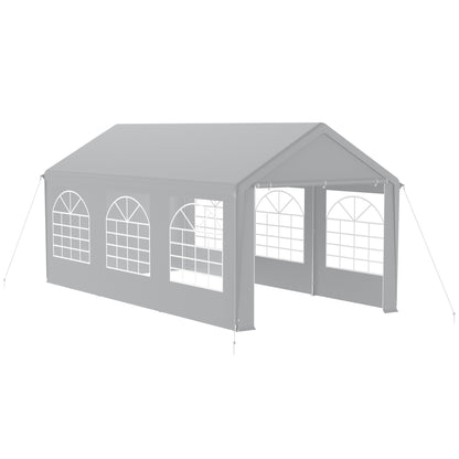 Party Tent Garden Pavilion Foldable Tent Camping Tent with Side Panels and Windows for Party, Market Stall, and Outdoor Camping (3x4m/3x6m)