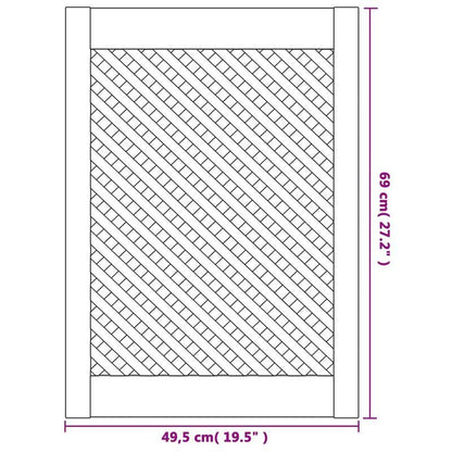 Opbergkast – Opbergmeubel – Kastje – Bergkast – Opbergkastje – Set Van 2 – Duurzaam Dennenhout – Rasterpatroon Design – 49,5x69 cm