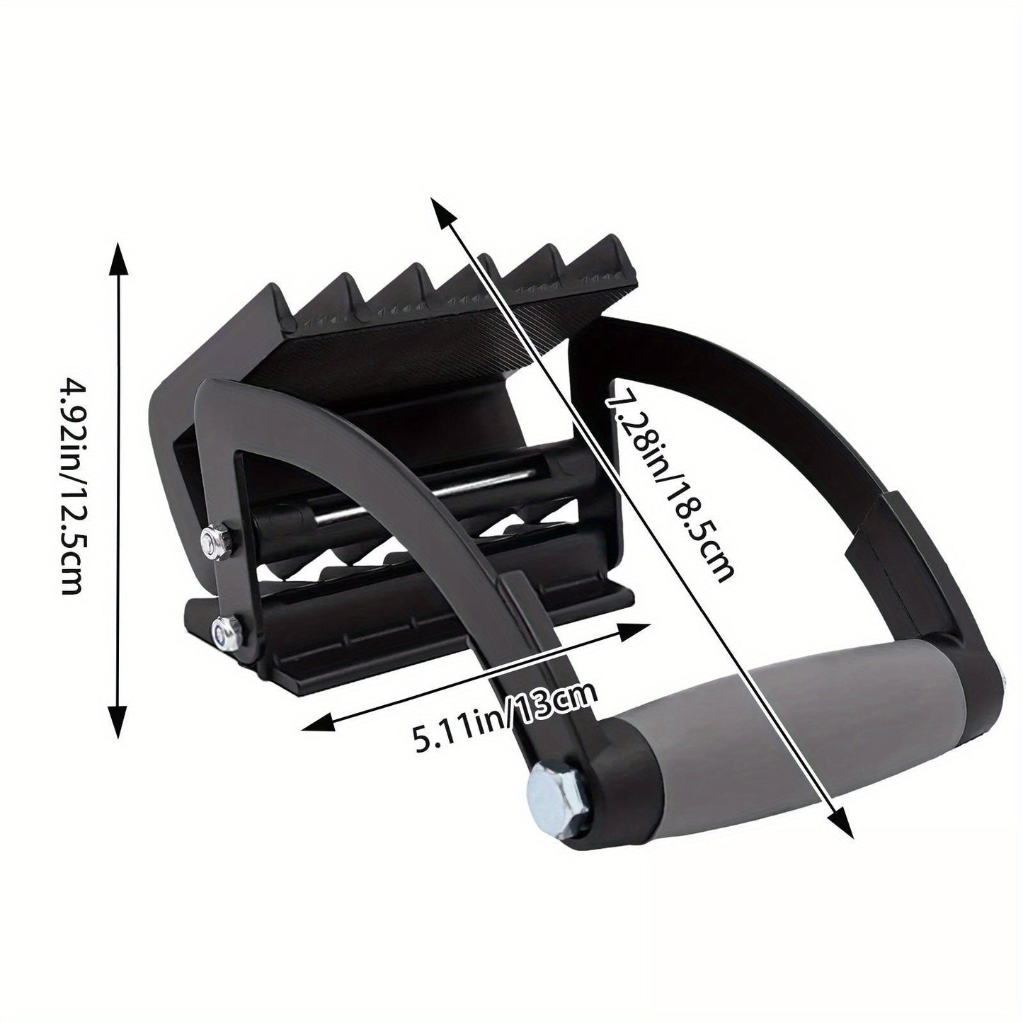 Plaatendrager – Paneeldrager – Platenvervoerder – Platenhulp – Draaghulp – Ergomische Grip – Max. Opening 14 cm – Nylon, Rubber en Ijzer