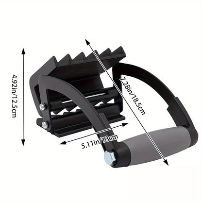 Plaatendrager – Paneeldrager – Platenvervoerder – Platenhulp – Draaghulp – Ergomische Grip – Max. Opening 14 cm – Nylon, Rubber en Ijzer