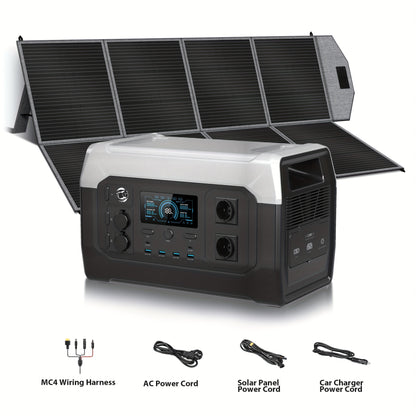 Draagbare Power Station – Solar Generator – Camping Accu – Noodstroomvoorziening – Outdoor Energiebox – 1800W Output met 3600W Piek – 1024Wh LiFePO4 Accu met UPS Functie