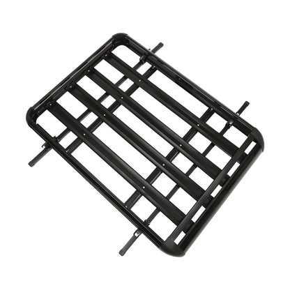Dakkofferdrager – Dakdrager – Dakraildrager – Autodakdrager – Bagagedrager – Verstelbaar 100-140 cm – Maximaal 150 kg Draagvermogen – Aluminium Zwart