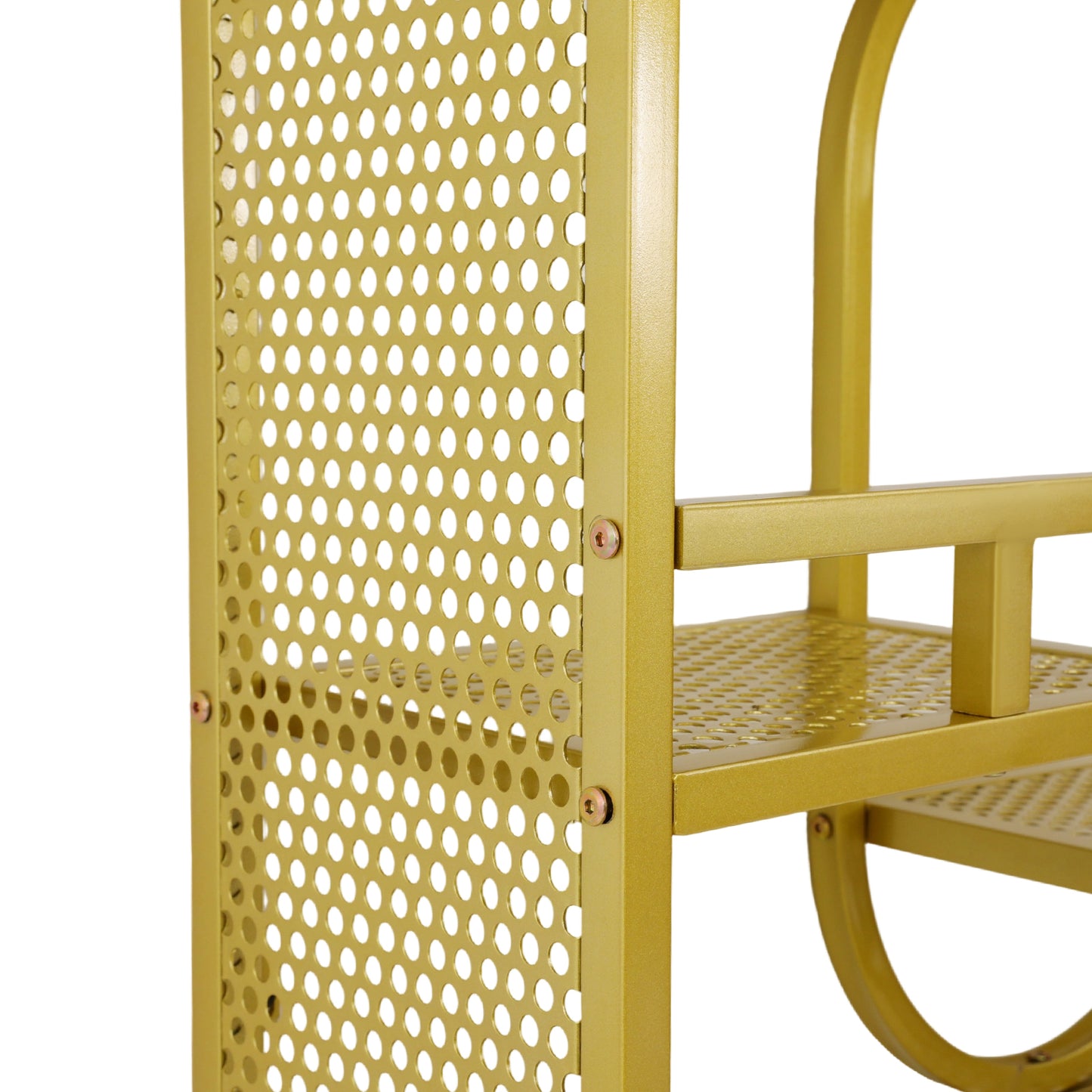 Wandwijnkast – Wijnrek – Wijnhouder – Flessenrek – Glazenhouder – Gouden Kleur – 39 Flessen Capaciteit – Stevig IJzeren Frame